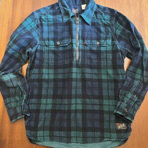 Levi's, Men's Corduroy 1/4 zip, Plaid, Size Small